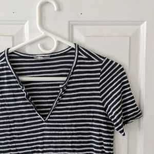 Madewell Blue and White Striped T-shirt